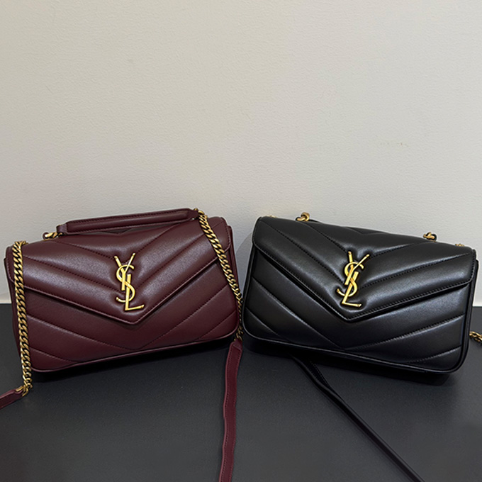 ysl loulou coated v chevron quilted lambskin top handle crossbody bag